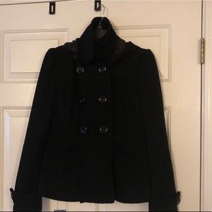 Black peacoat
